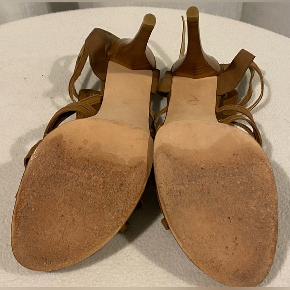 STUART WEITZMAN Brown Leather
Ankle Strap Platform Sandals Size 8
buckle heels - Picture 13 of 16